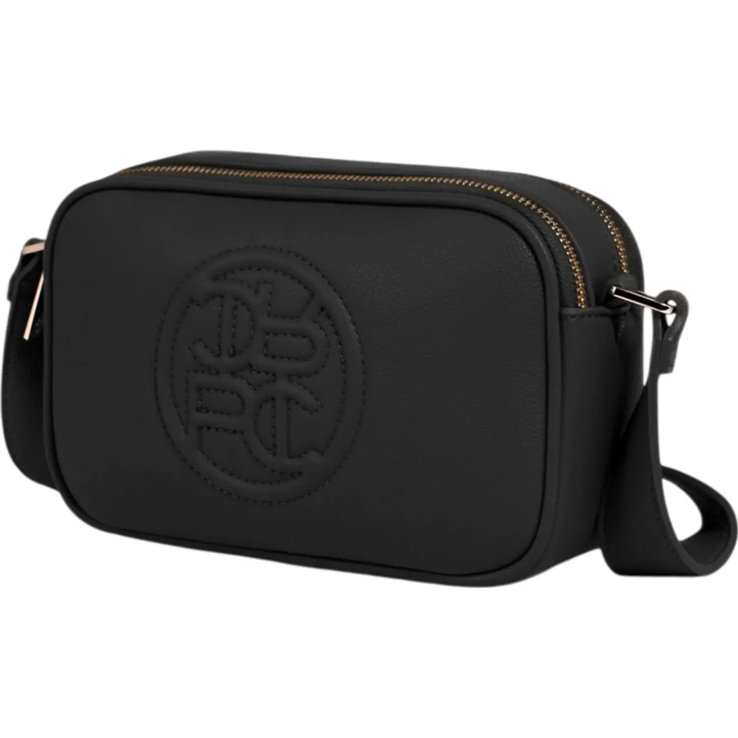 Bolso Crepier Crossbody Mujer Talía Mediano color negro | Platanitos