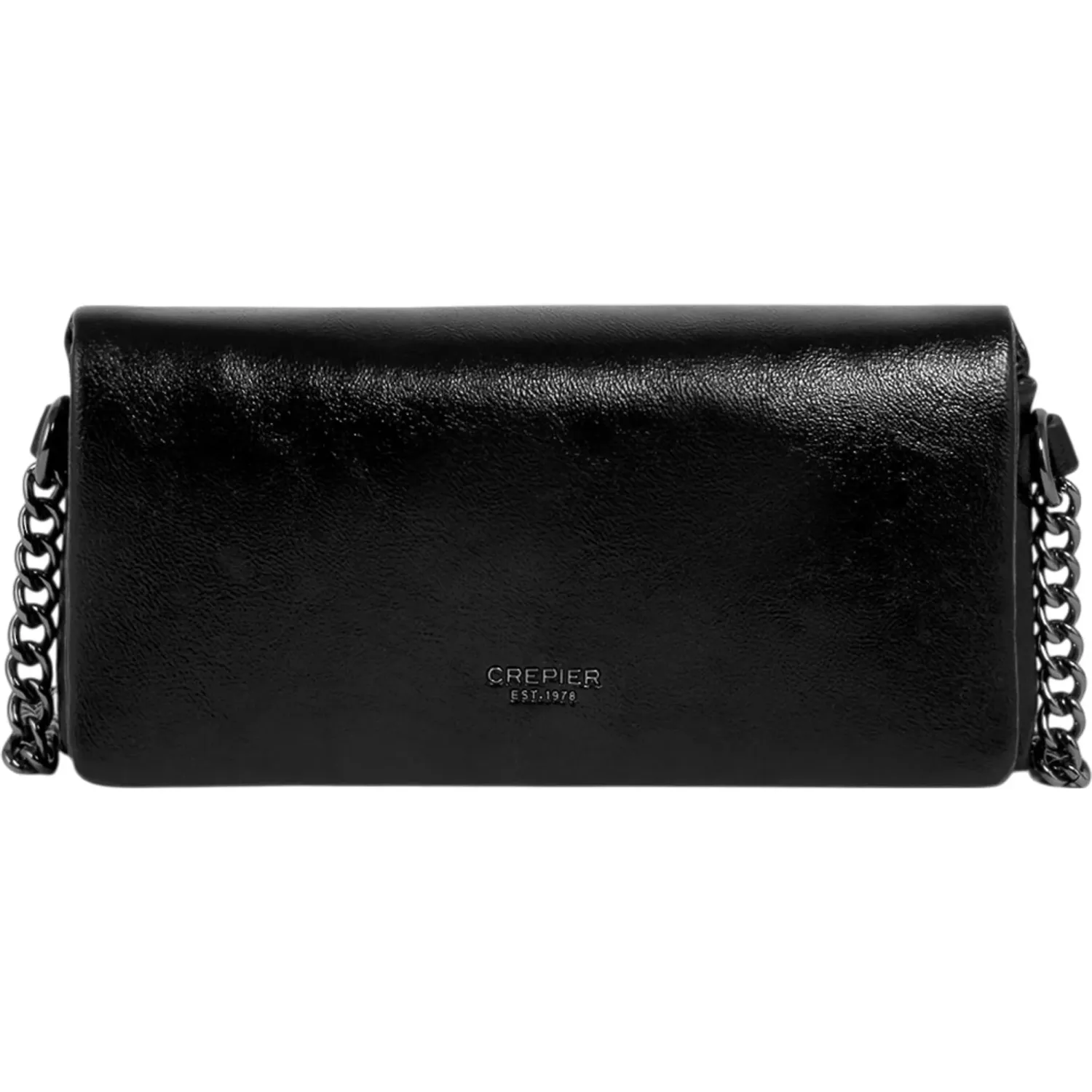 Bolso Crepier Flap Mujer Kali Chico color negro | Platanitos