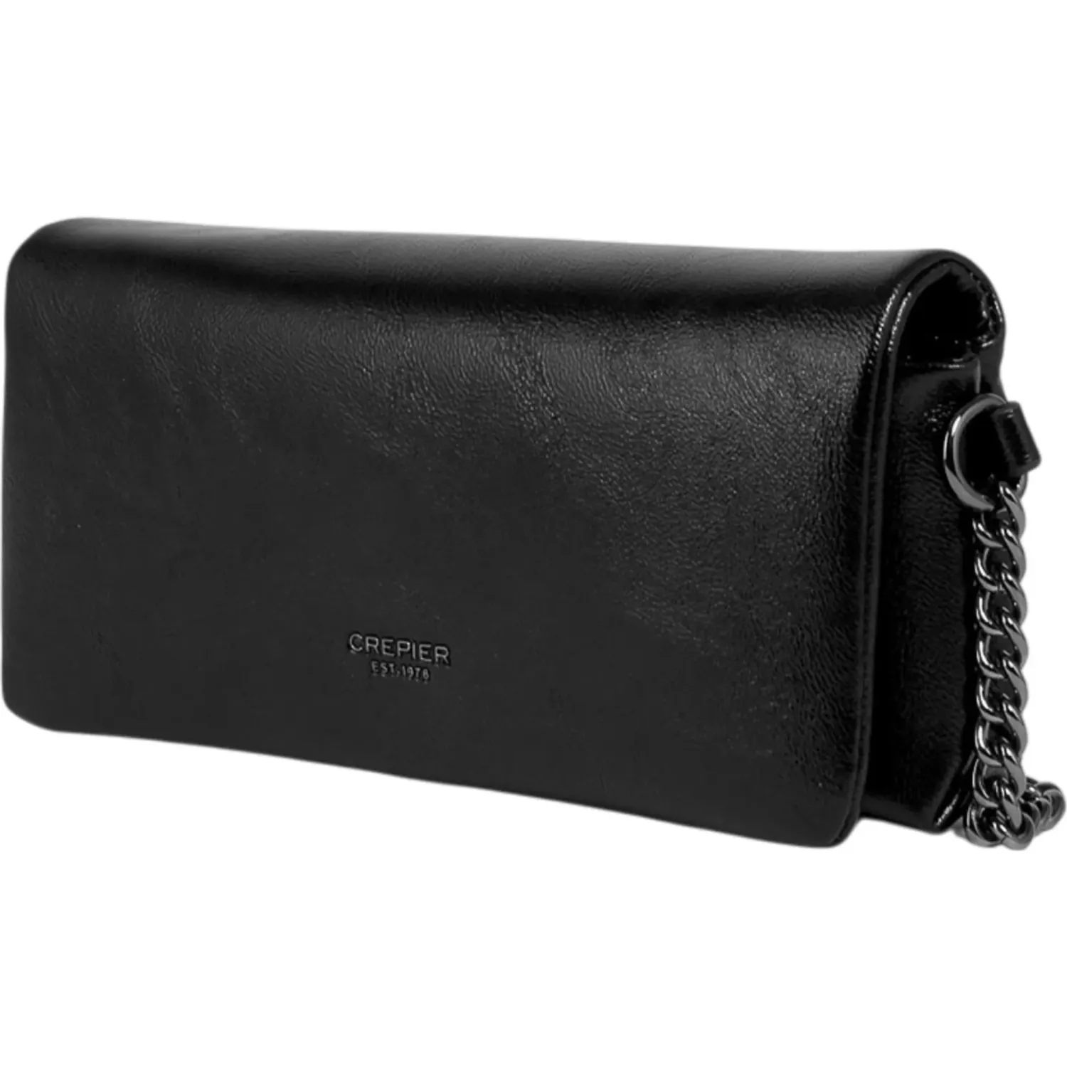 Bolso Crepier Flap Mujer Kali Chico color negro | Platanitos