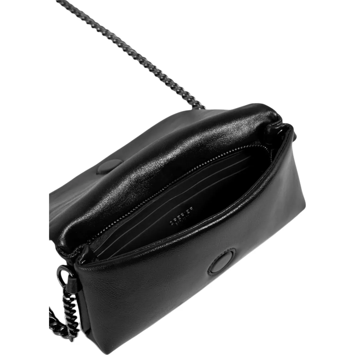 Bolso Crepier Flap Mujer Kali Chico color negro | Platanitos