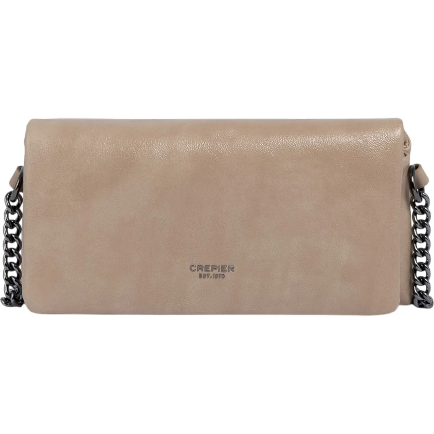 Bolso Crepier Flap Mujer Kali Chico color topo claro | Platanitos