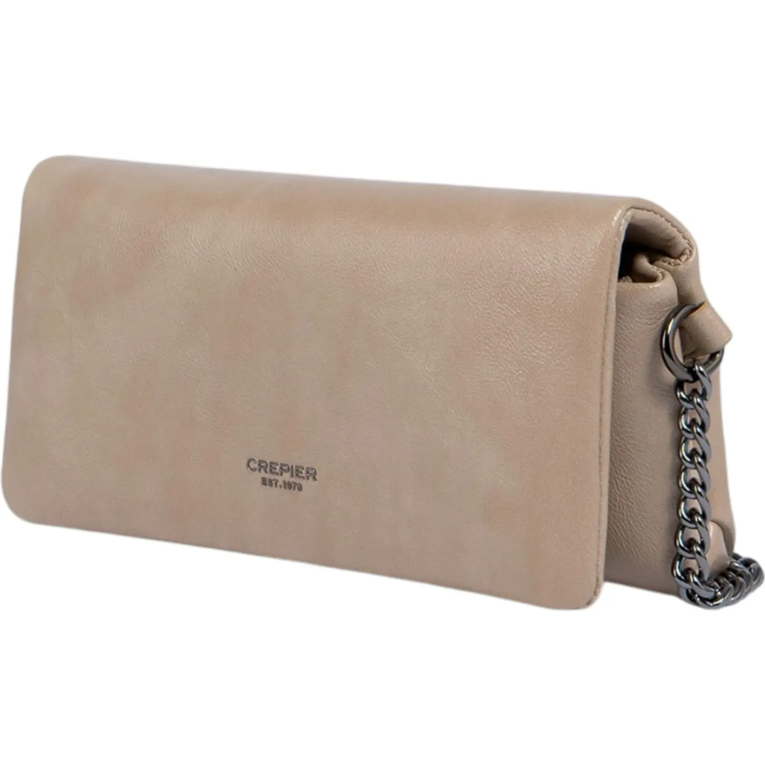 Bolso Crepier Flap Mujer Kali Chico color topo claro | Platanitos