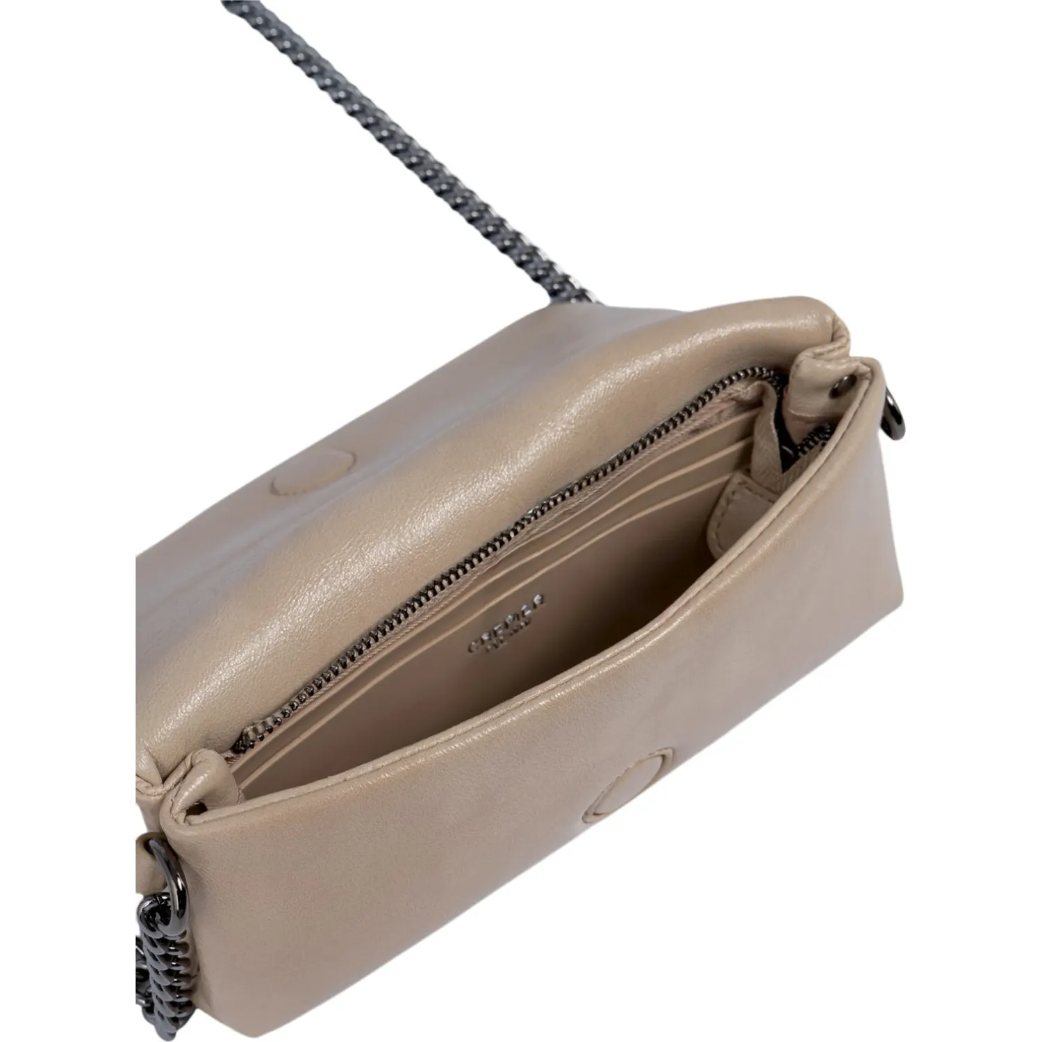 Bolso Crepier Flap Mujer Kali Chico color topo claro | Platanitos