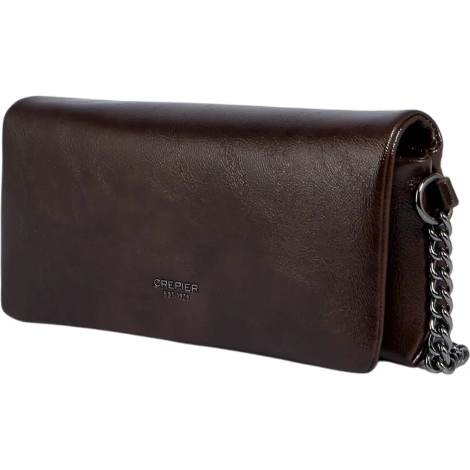 Bolso Crepier Flap Mujer Kali Chico color marrón | Platanitos