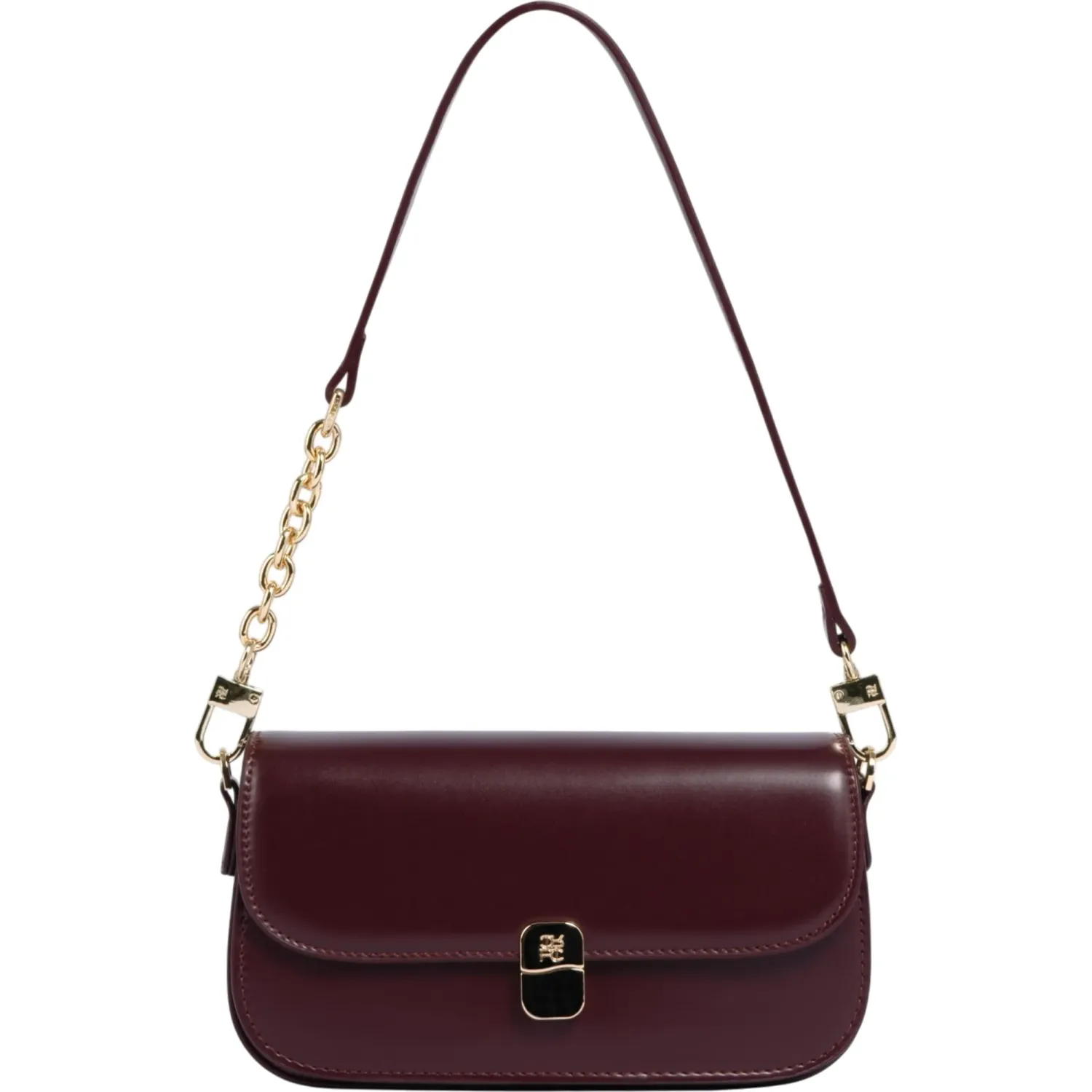Bolso Crepier Flap Mujer Nara Chico color burgundy | Platanitos