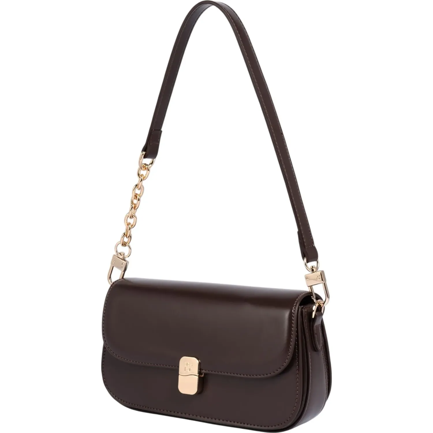 Bolso Crepier Flap Mujer Nara Chico color marron oscuro | Platanitos