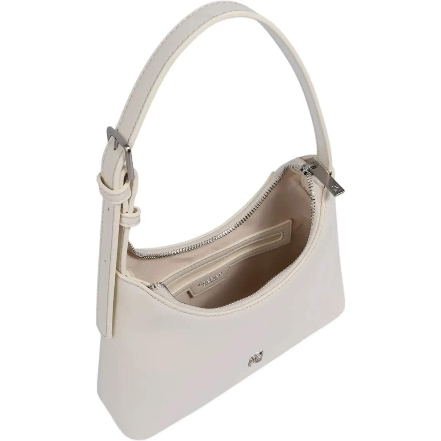 Bolso Crepier Hobo Mujer Abril Chico color hueso | Platanitos