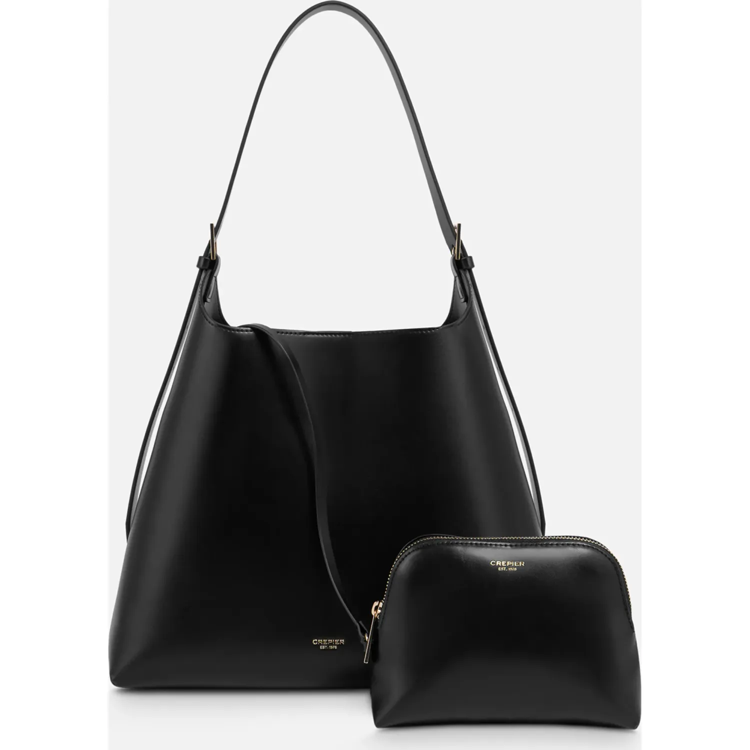 CREPIER Bolso Crepier Hobo Mujer Eleonora Grande color negro | Platanitos