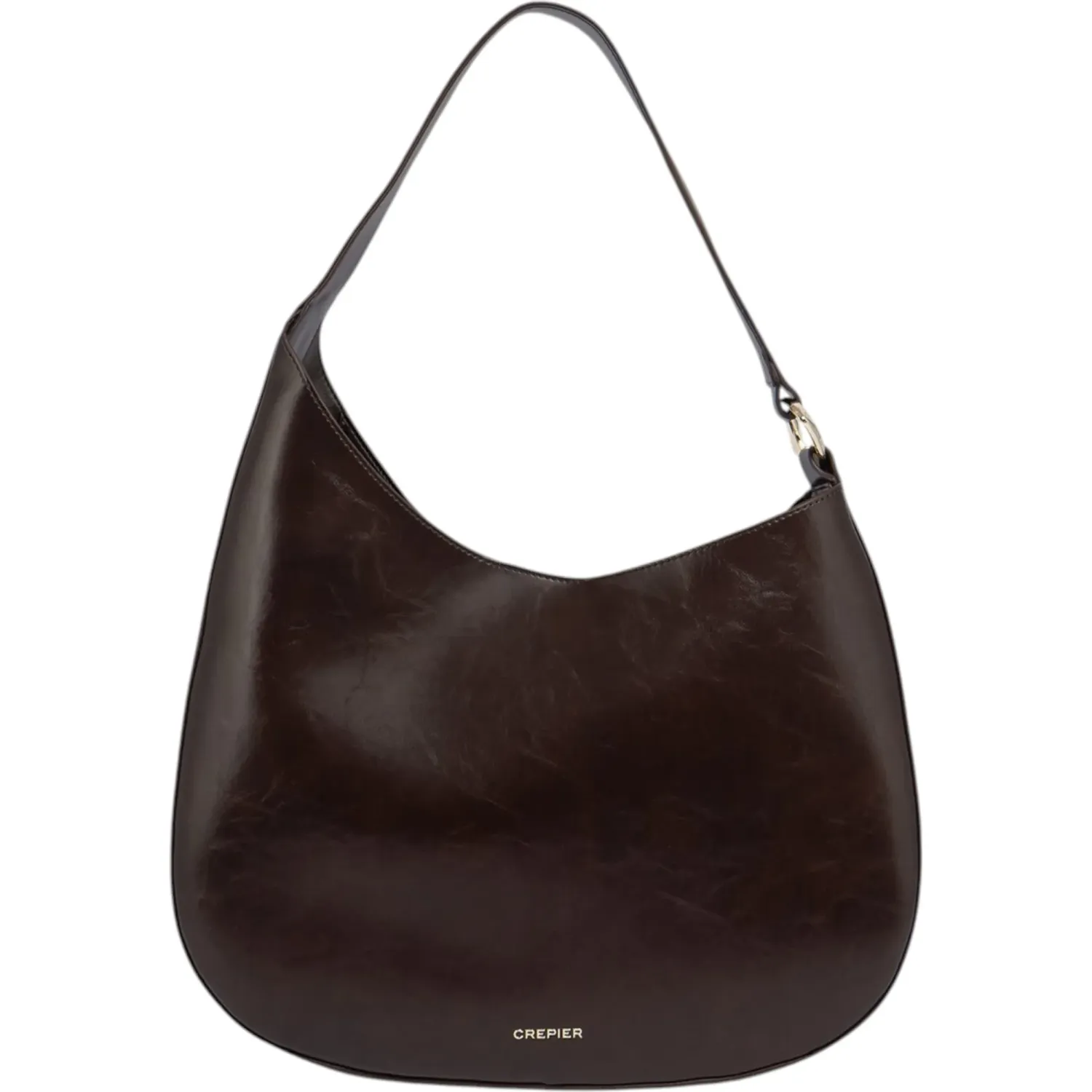 Bolso Crepier Hobo Mujer Giorgia Grande color marron oscuro | Platanitos