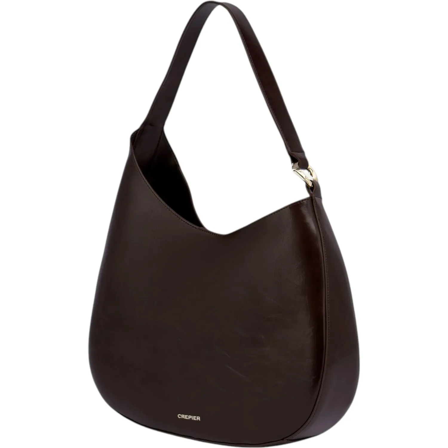 Bolso Crepier Hobo Mujer Giorgia Grande color marron oscuro | Platanitos
