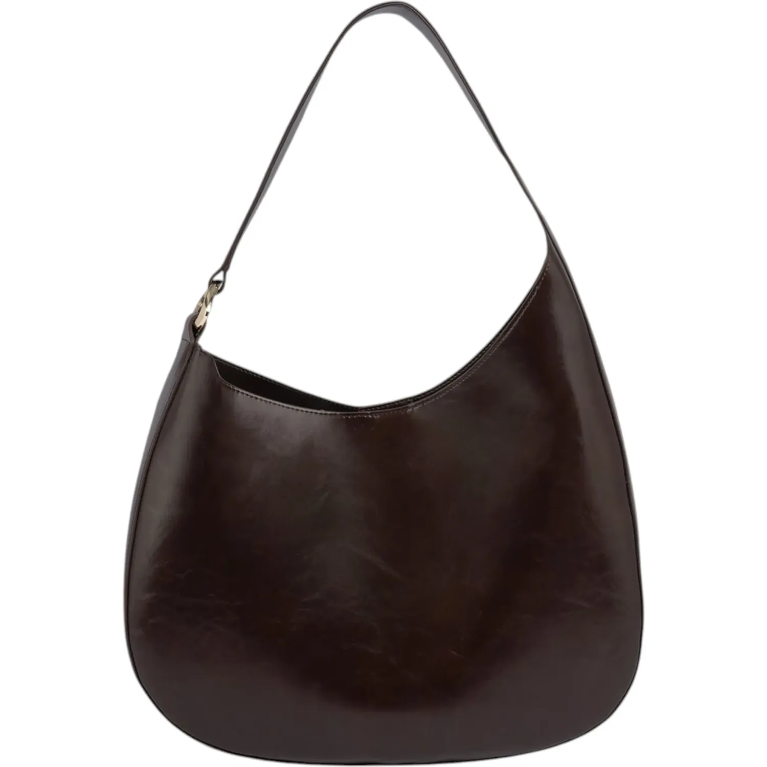 Bolso Crepier Hobo Mujer Giorgia Grande color marron oscuro | Platanitos
