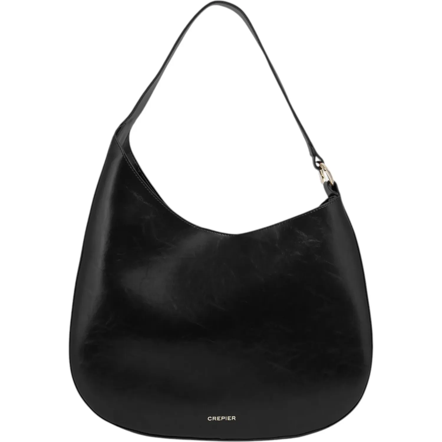 Bolso Crepier Hobo Mujer Giorgia Grande color negro | Platanitos