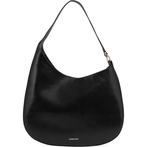 Bolso Crepier Hobo Mujer Giorgia Grande color negro | Platanitos