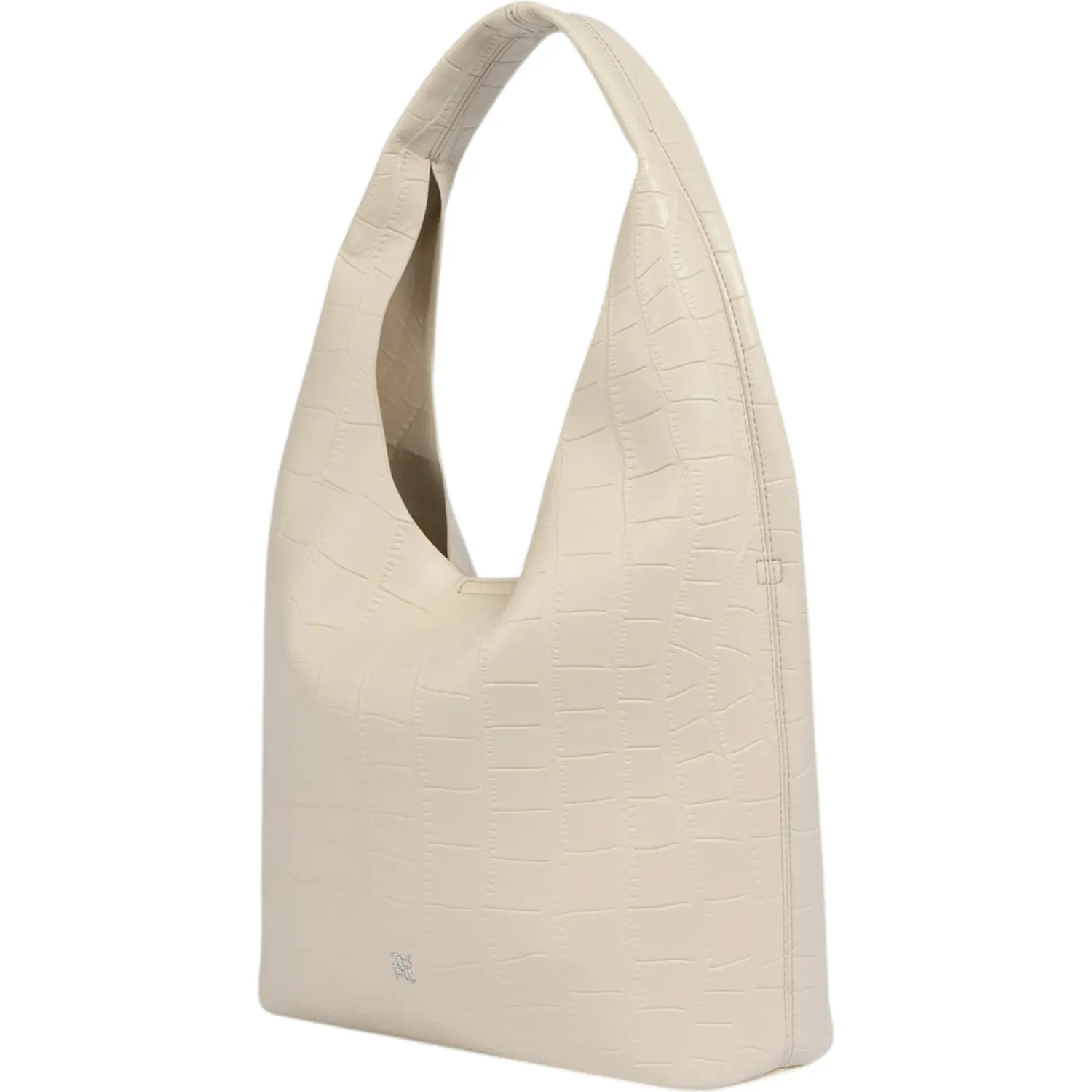 Bolso Crepier Hobo Mujer Hayri Grande color vainilla | Platanitos