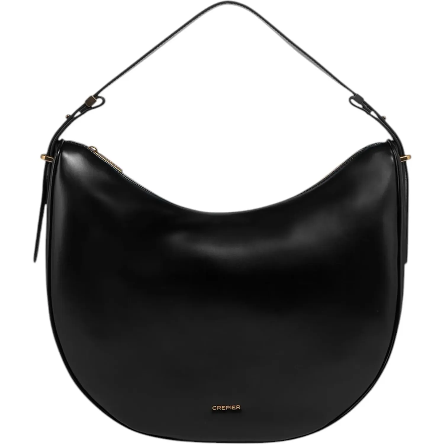 Bolso Crepier Hobo Mujer Hester Grande color negro | Platanitos