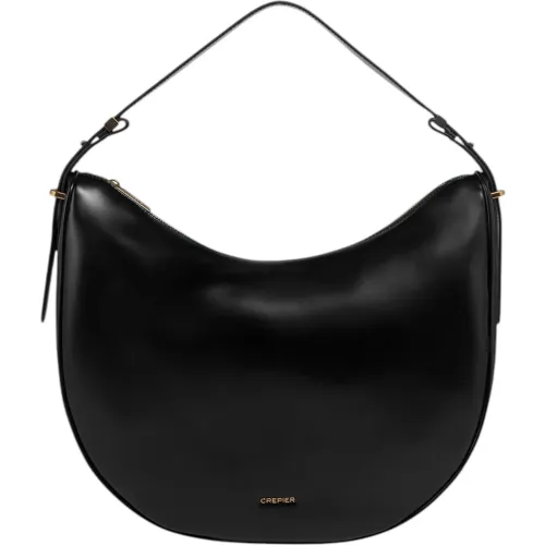 Bolso Crepier Hobo Mujer Hester Grande color negro | Platanitos