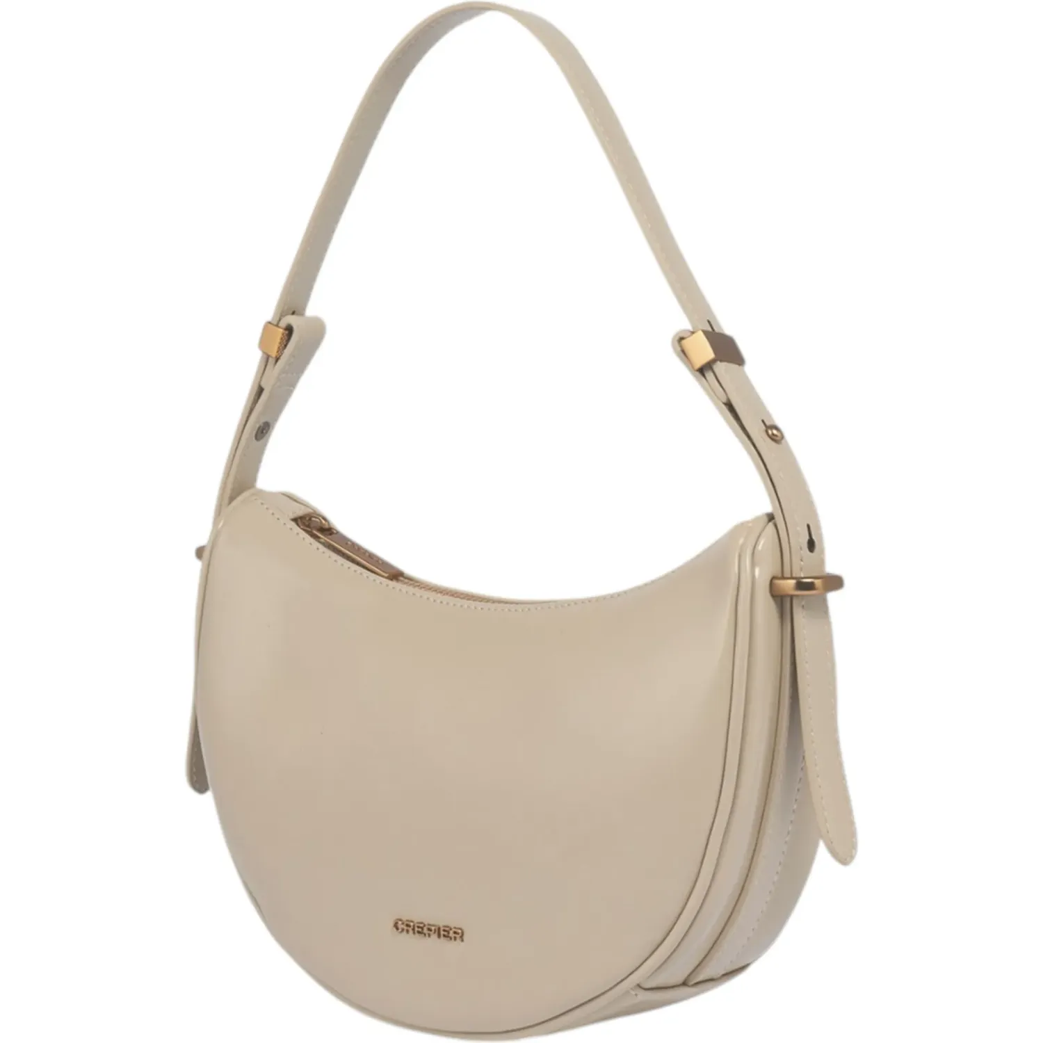 Bolso Crepier Hobo Mujer Hester Mediano color beige | Platanitos