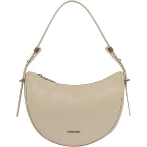 Bolso Crepier Hobo Mujer Hester Mediano color beige | Platanitos