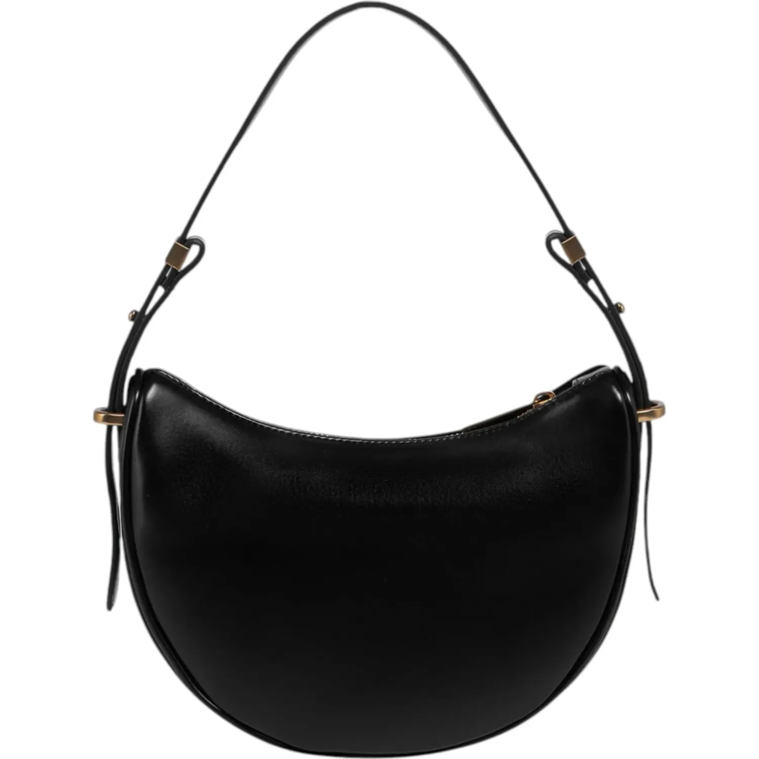 Bolso Crepier Hobo Mujer Hester Mediano color negro | Platanitos