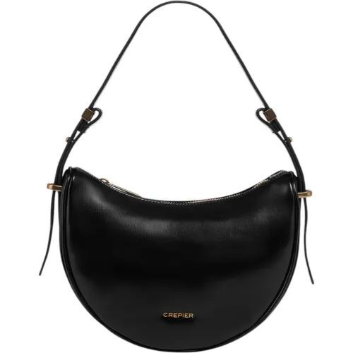 Bolso Crepier Hobo Mujer Hester Mediano color negro | Platanitos