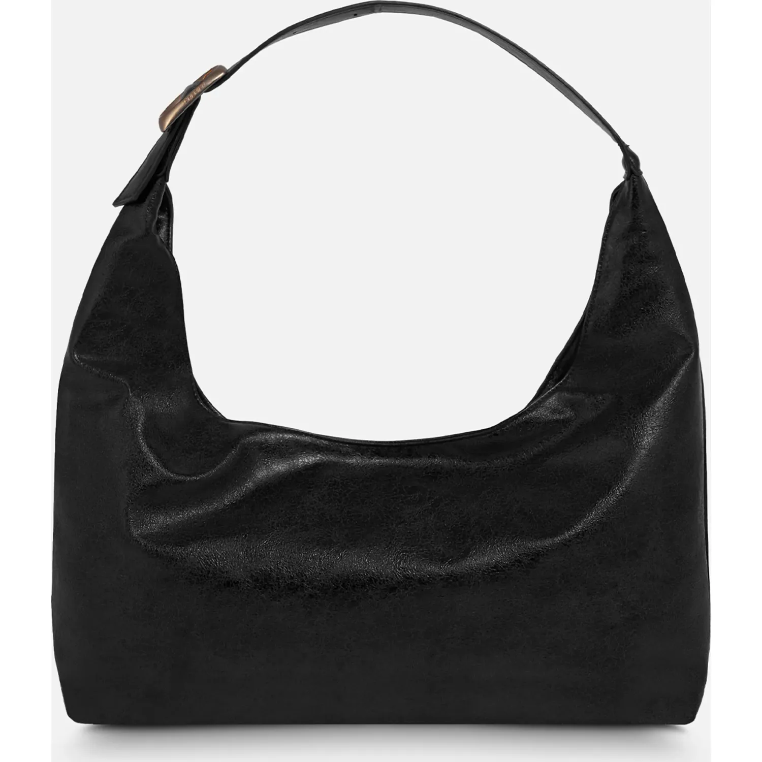 CREPIER Bolso Crepier Hobo Mujer Janelle Grande color negro | Platanitos