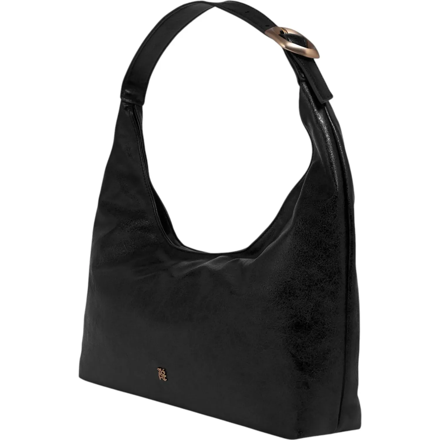 Bolso Crepier Hobo Mujer Janelle Grande color negro | Platanitos