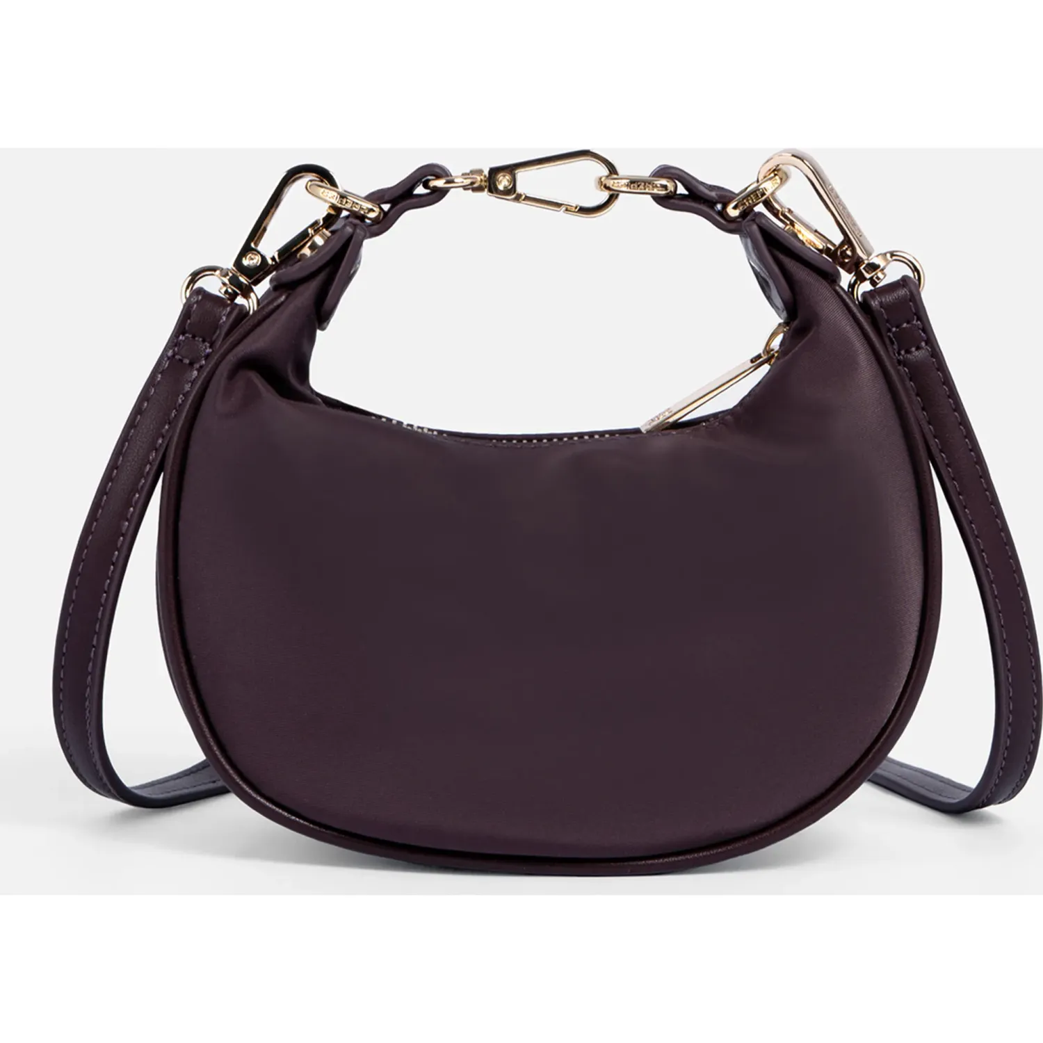 Bolso Crepier Hobo Mujer Vera Mini color burgundy | Platanitos