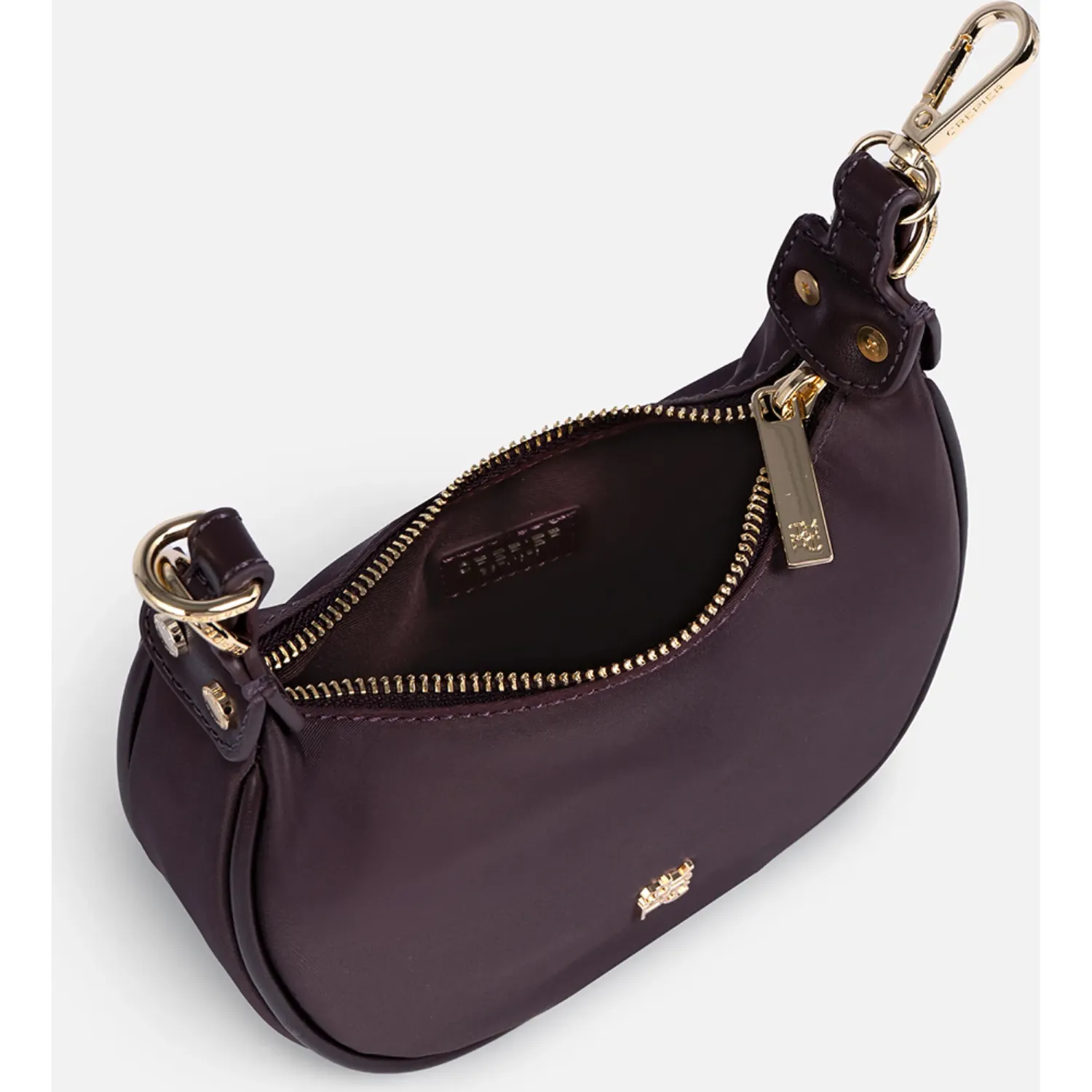 Bolso Crepier Hobo Mujer Vera Mini color burgundy | Platanitos