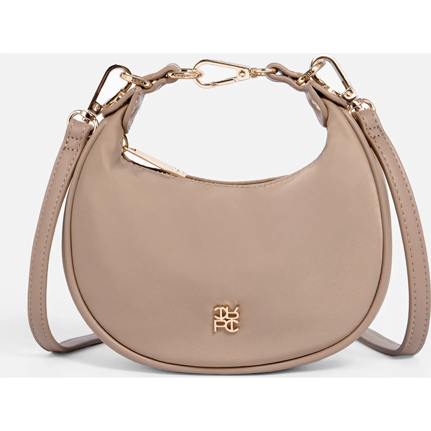 Bolso Crepier Hobo Mujer Vera Mini color topo | Platanitos