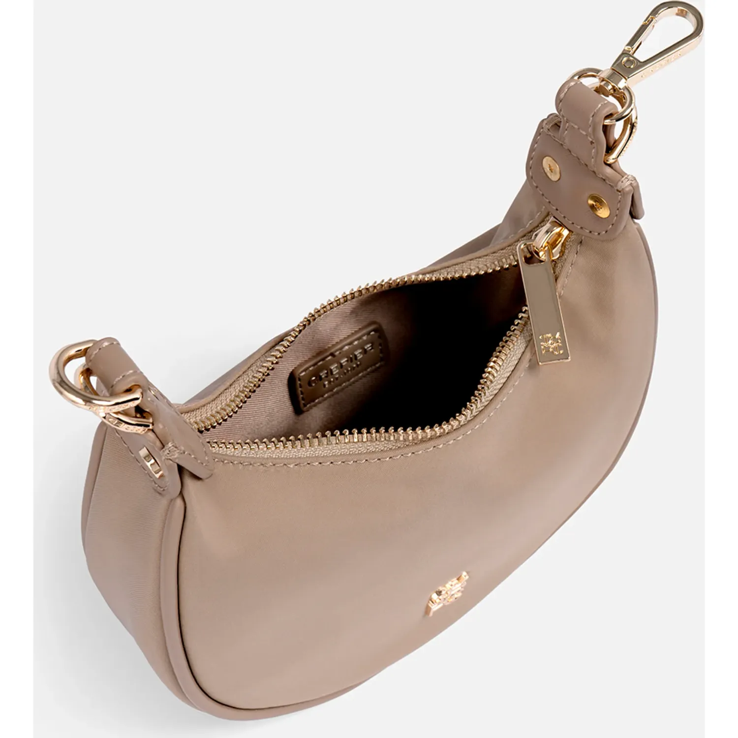Bolso Crepier Hobo Mujer Vera Mini color topo | Platanitos