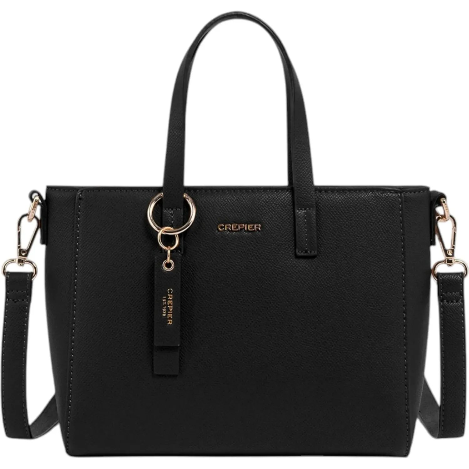 Cartera Crepier Mujer Cosima Mediano color negro | Platanitos