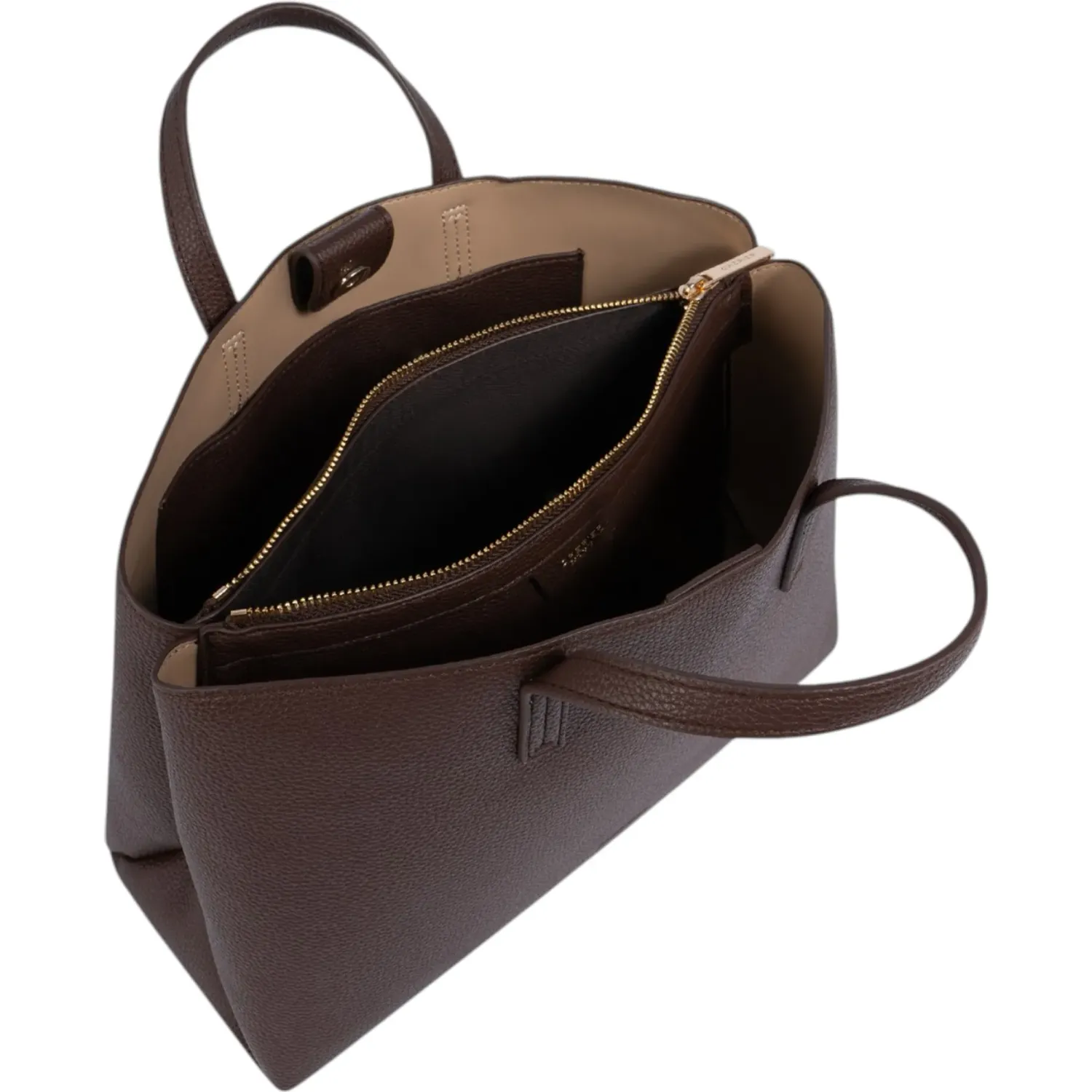 Cartera Crepier Mujer Lujan Grande color marron oscuro | Platanitos