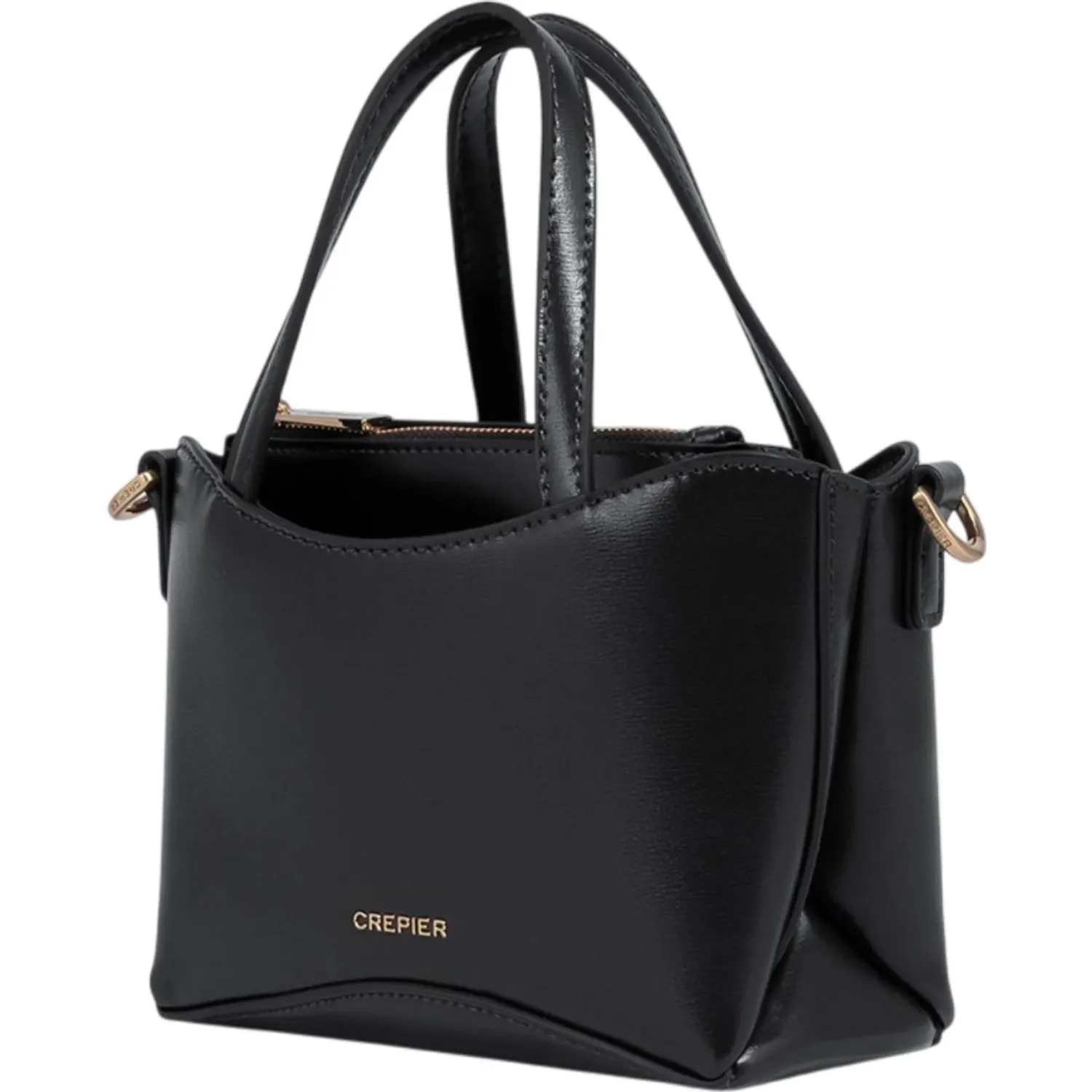 Cartera Crepier Mujer Mirla Mini color negro | Platanitos