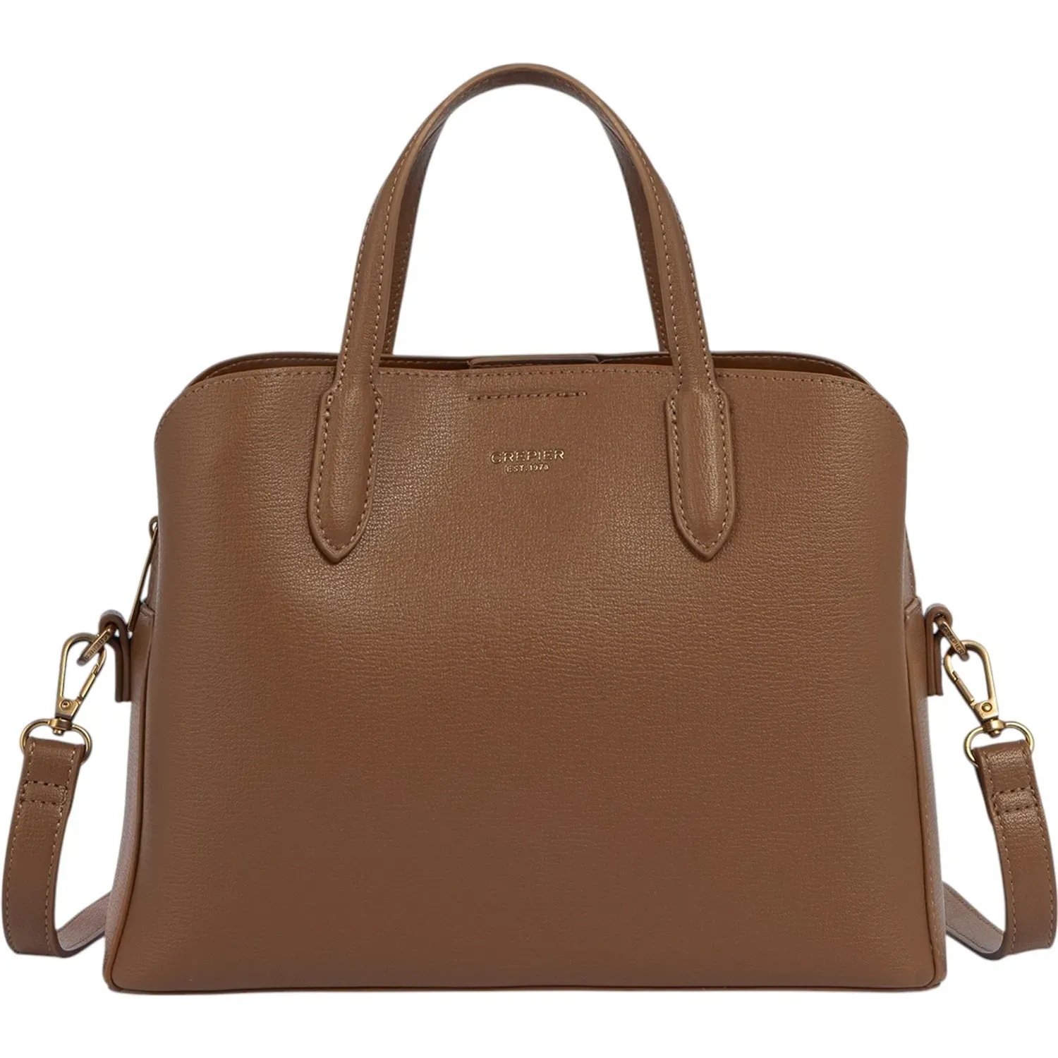 Cartera Crepier Mujer Moirana Mediano color marron oscuro | Platanitos