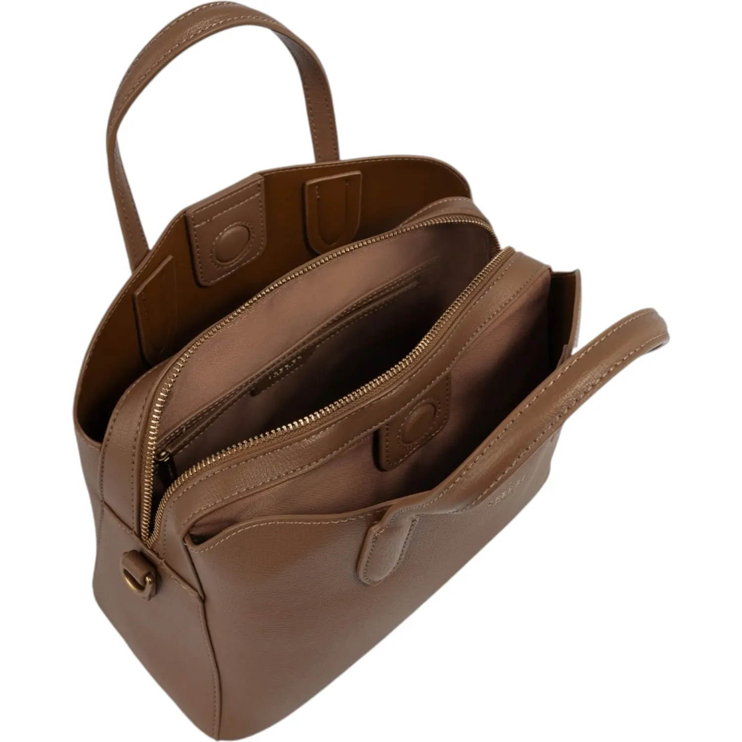Cartera Crepier Mujer Moirana Mediano color marron oscuro | Platanitos