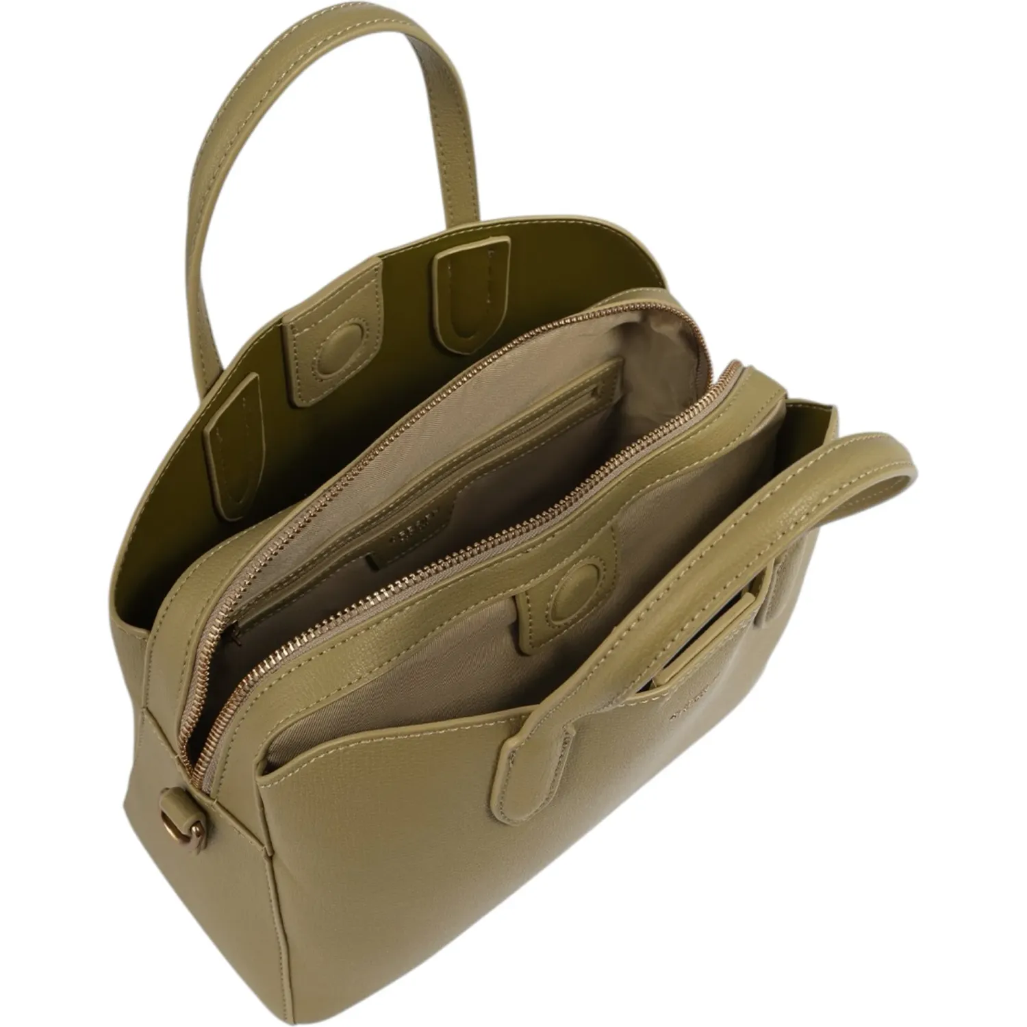 Cartera Crepier Mujer Moirana Mediano color olivo | Platanitos