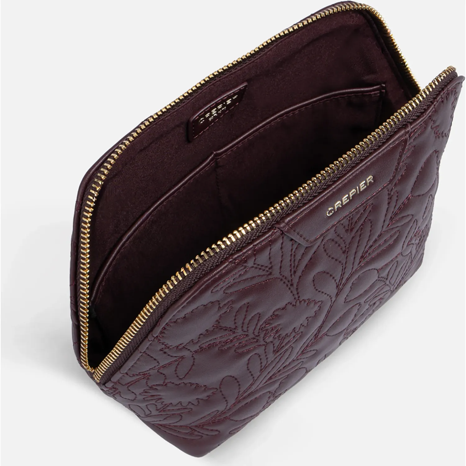 Portacosmetico Crepier Mujer Daphna Grande color burgundy | Platanitos