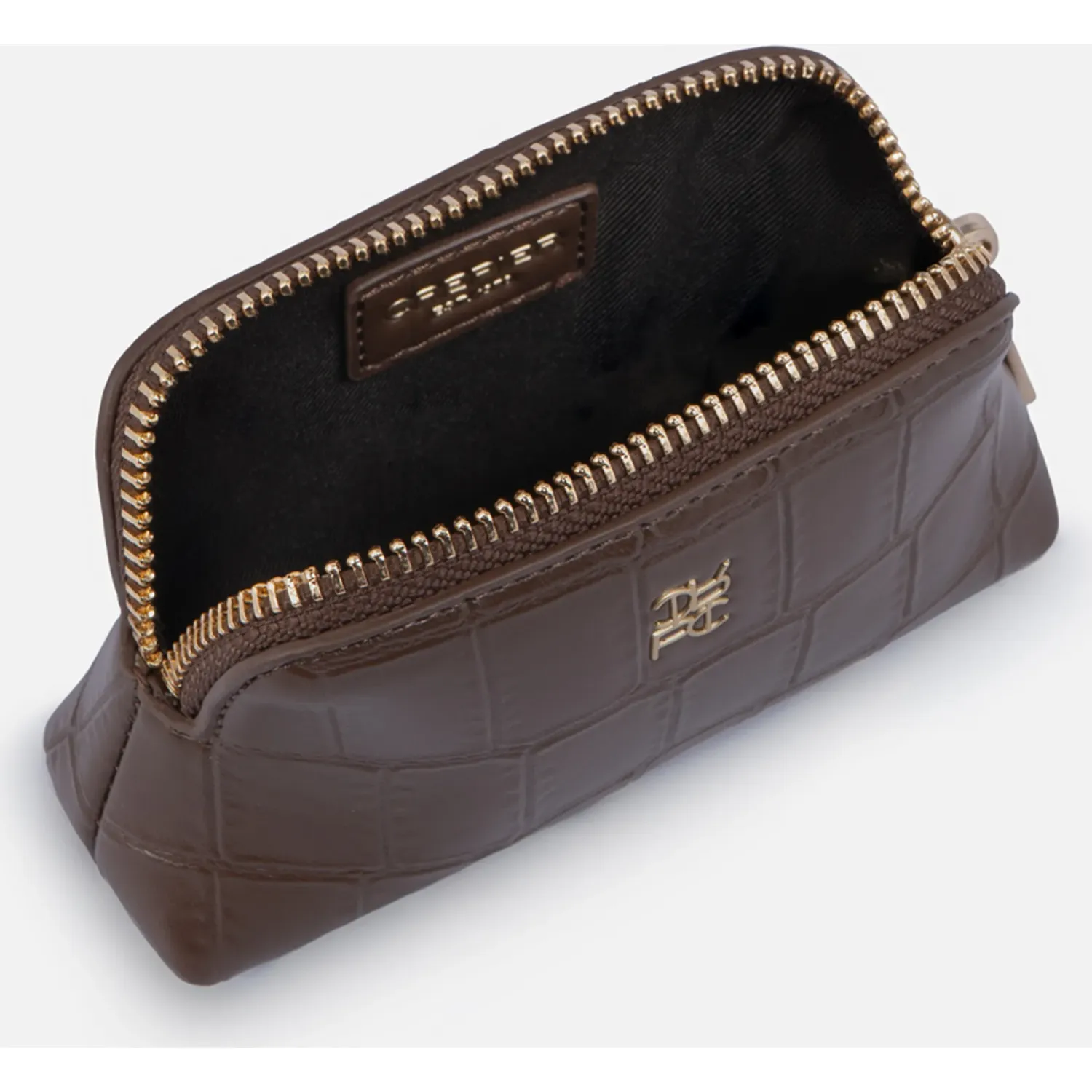 Portacosmetico Crepier Mujer Fabriana Chico color marrón | Platanitos