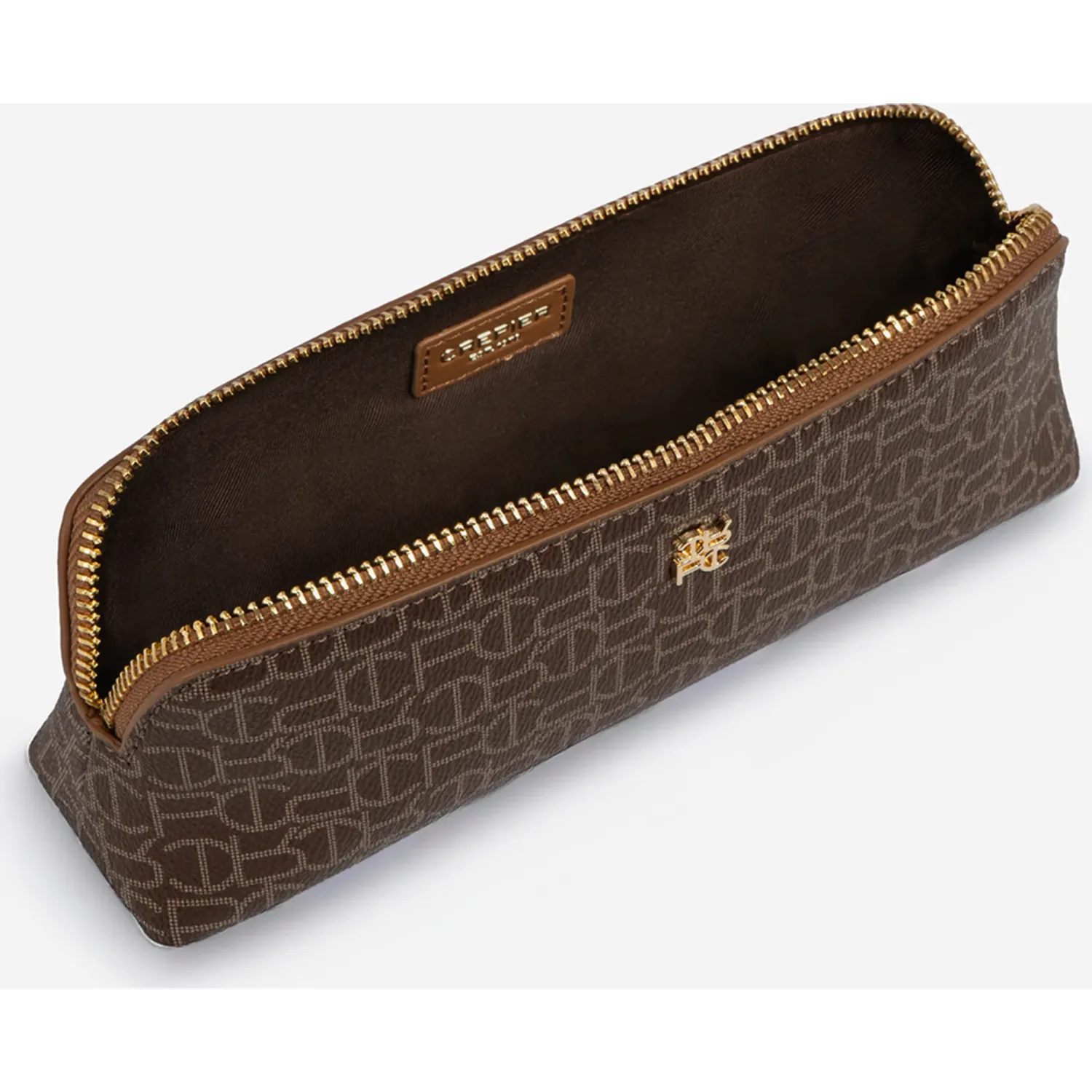 Portacosmetico Crepier Mujer Fabriana Mediano color marrón | Platanitos