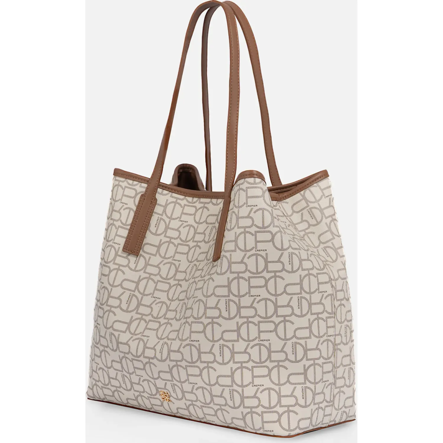 CREPIER Tote Crepier Mujer Bria Grande color hueso | Platanitos