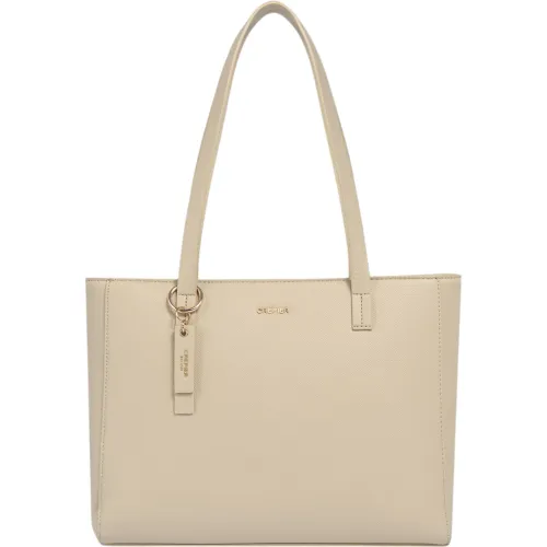 Tote Crepier Mujer Cosima Grande color beige | Platanitos