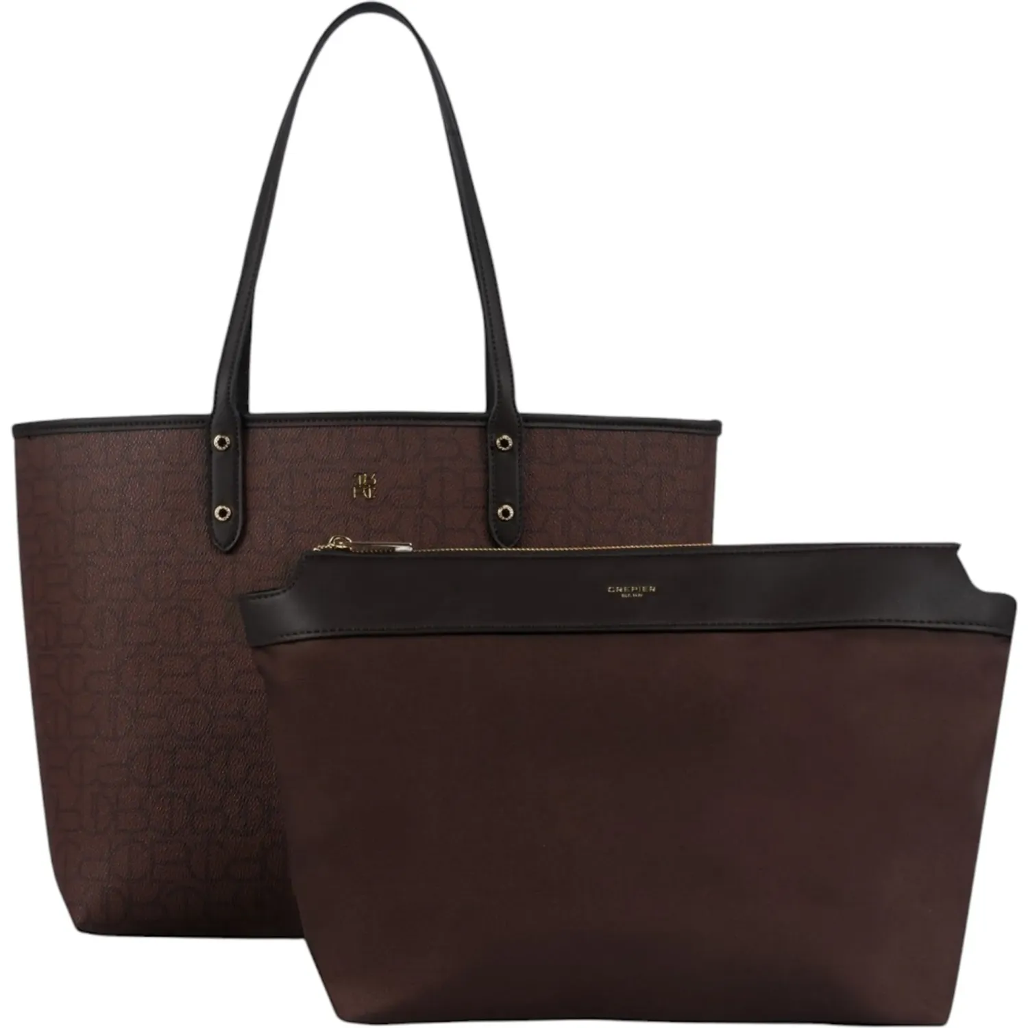Tote Crepier Mujer Inna Grande color marron oscuro | Platanitos