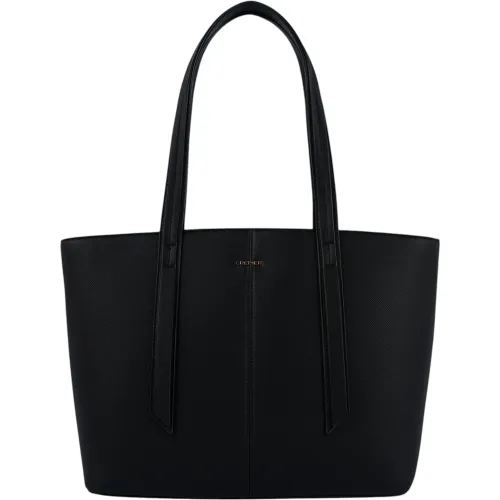 Tote Crepier Mujer Santana Grande color negro | Platanitos