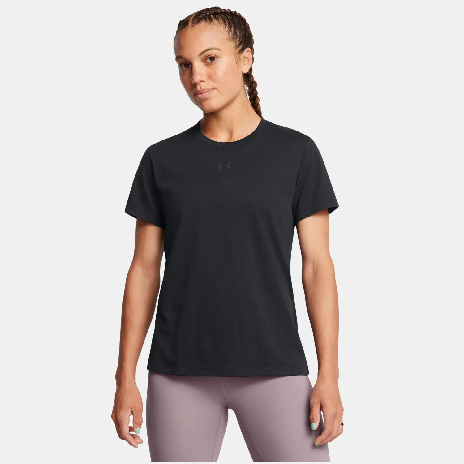 Polo Under Armour Training Mujer Simple Branded Ss color negro | Platanitos
