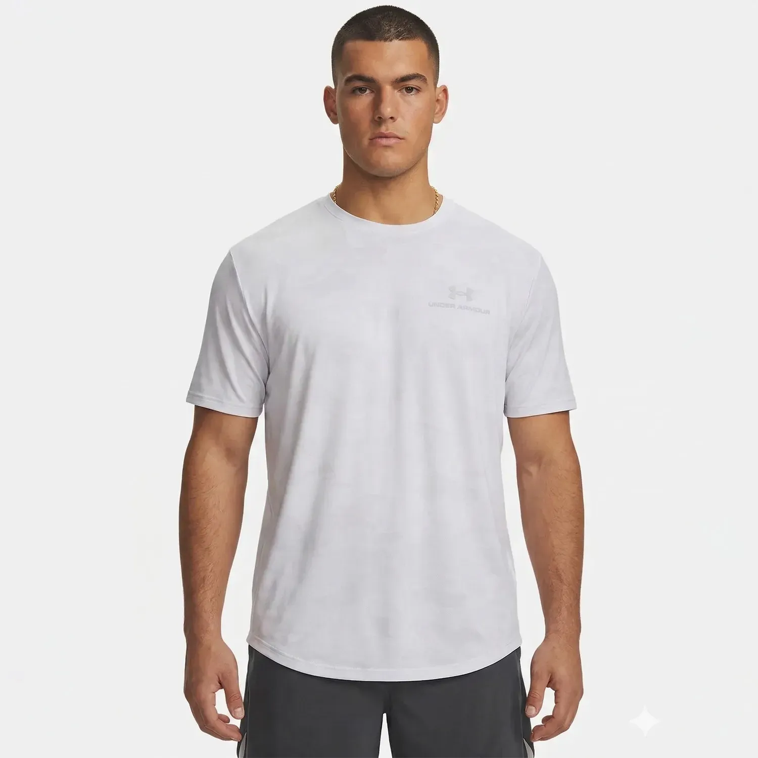 Polo Under Armour Training Hombre Vanish Energy Printed color gris | Platanitos