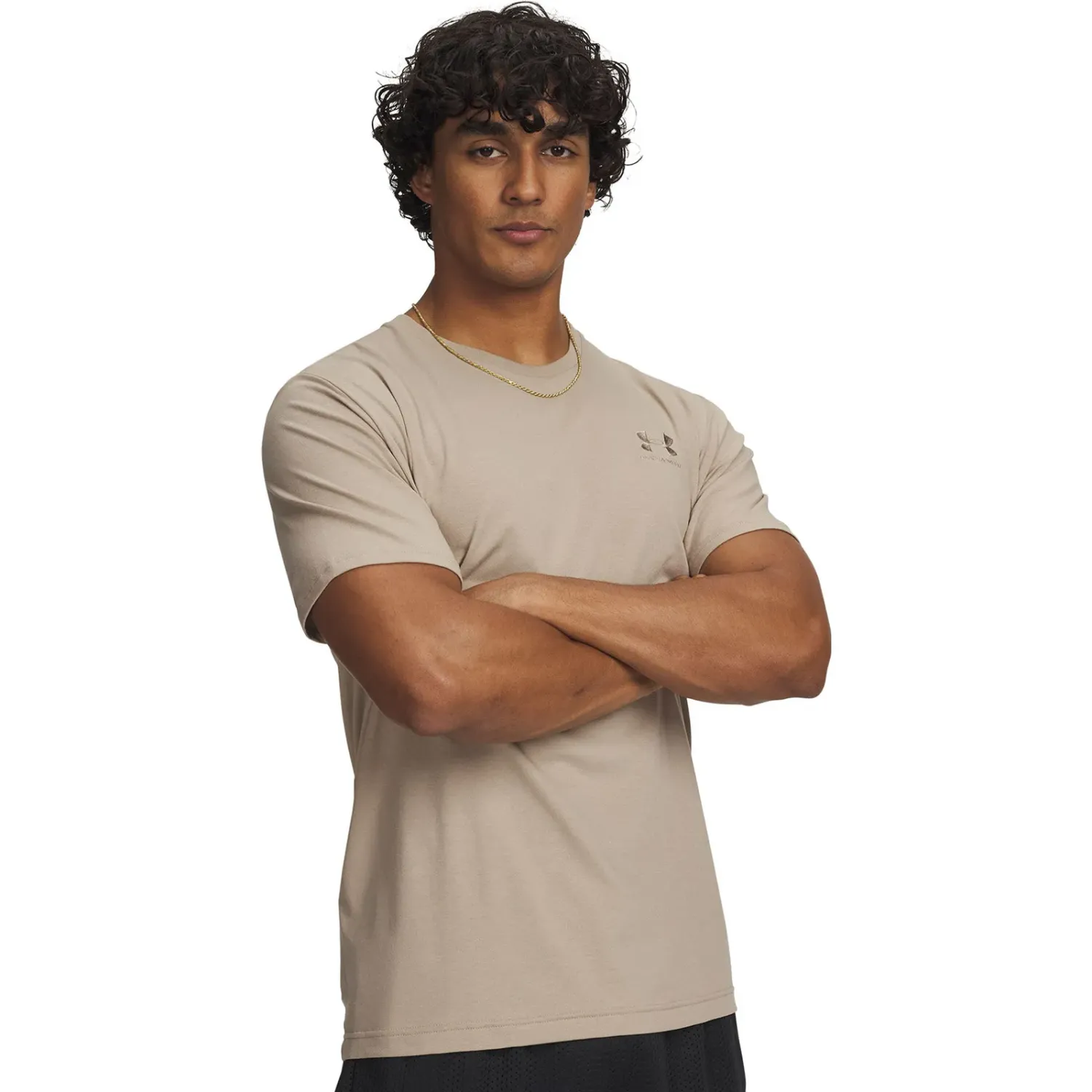 Polo Under Armour Training Hombre Icon Tee Ss color beige | Platanitos