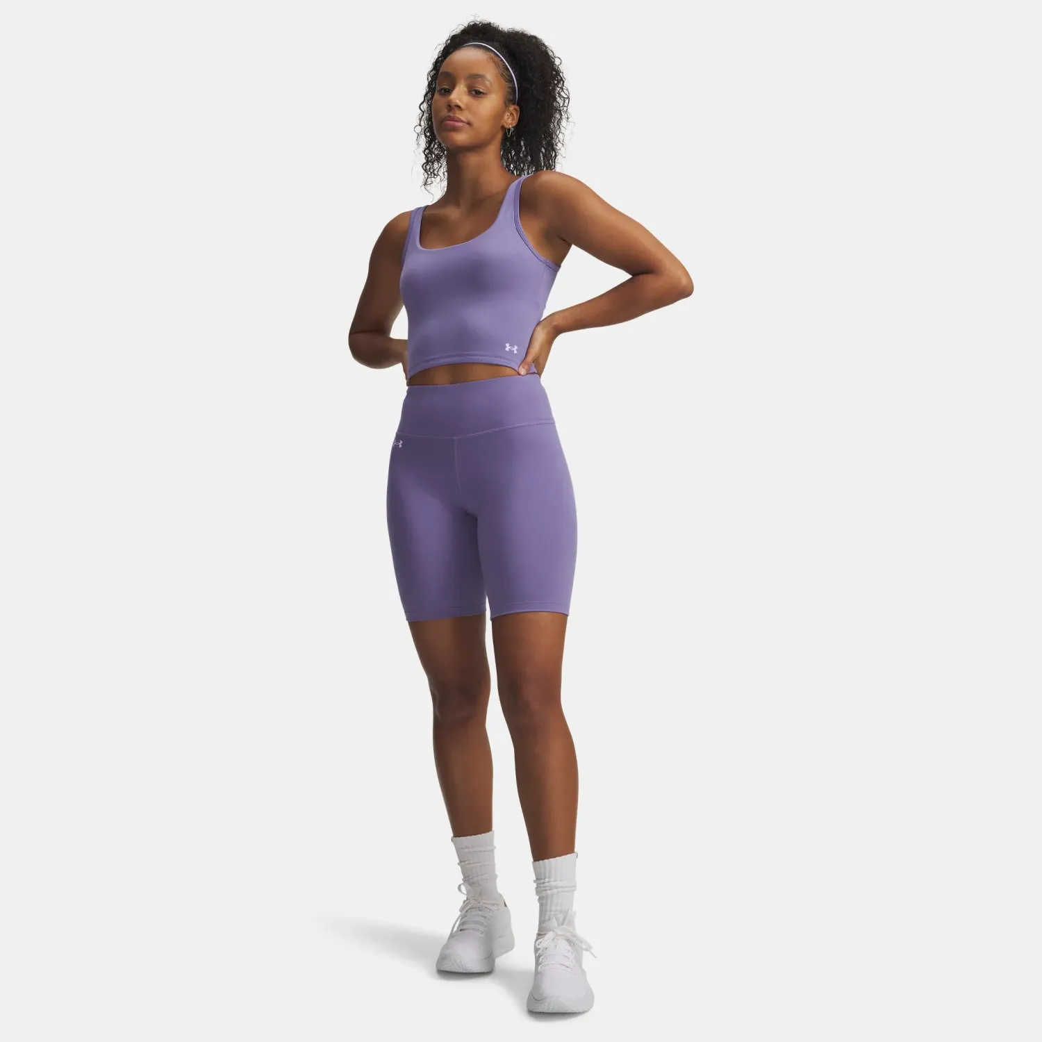 Under Armour Short Under Armour Biker Training Mujer Motion color morado | Platanitos