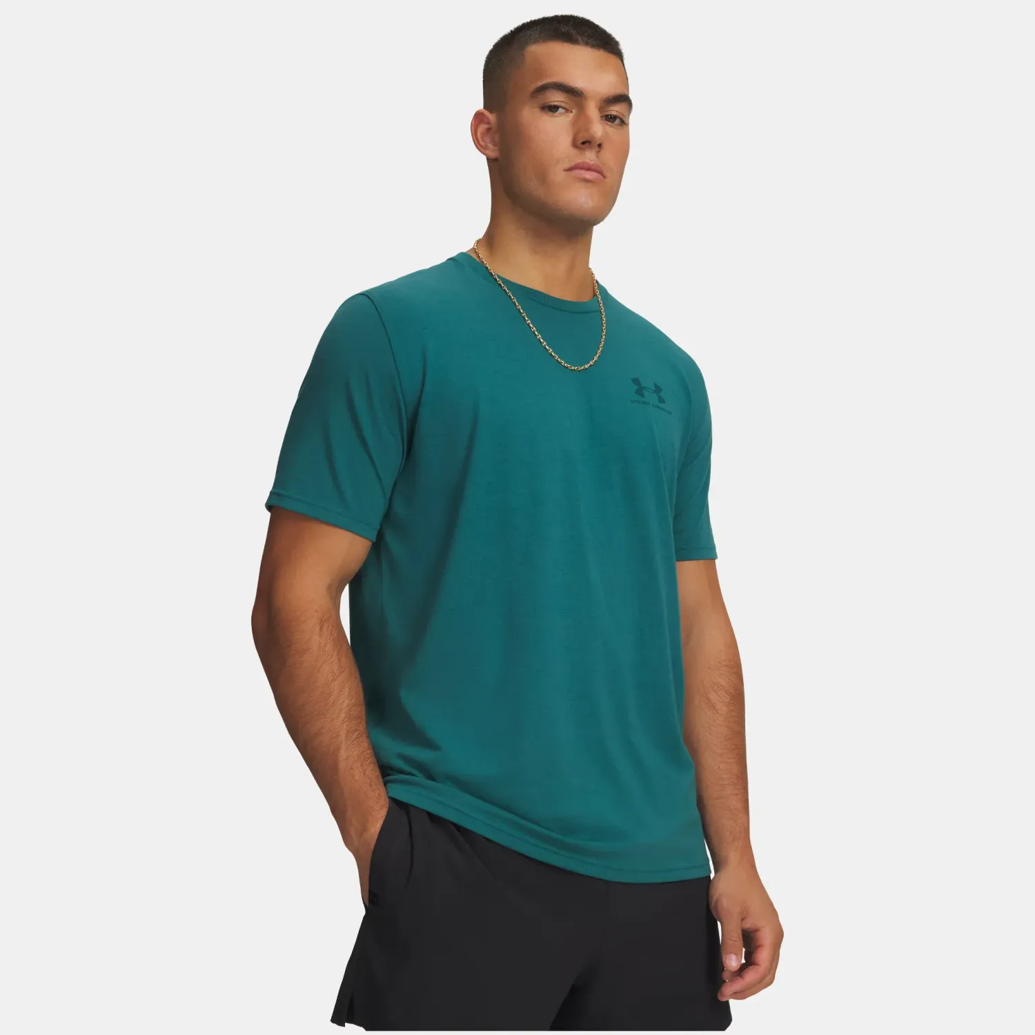 Polo Under Armour Training Hombre Sportstyle Left Chest Logo color teal | Platanitos
