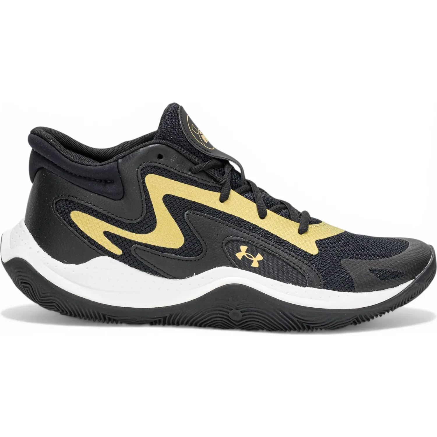 Zapatillas Under Armour De Basquet Hombre Adulto Jet 25 color negro / amarillo | Platanitos