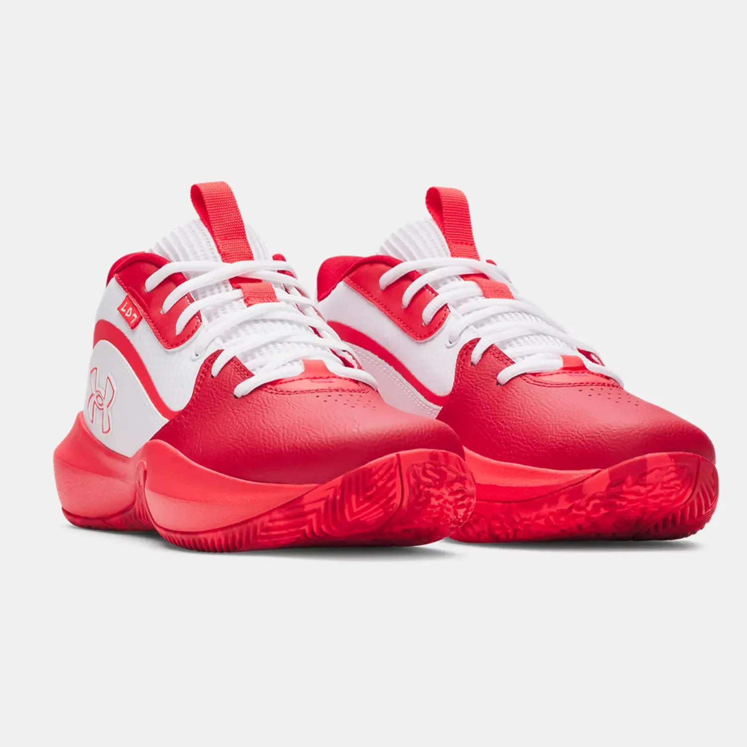 Zapatillas Under Armour De Basquet Unisex Adulto Lockdown 7 color blanco / naranja | Platanitos